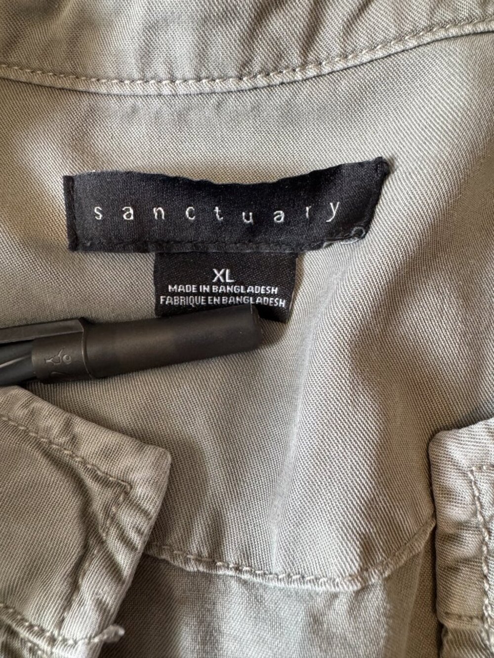 Women’s Sancutary Utility Lightweight Button-Up Shacket Jacket Green XL - Picture 2 of 8
